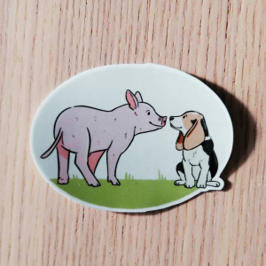 Sticker Beagle et Cochon
